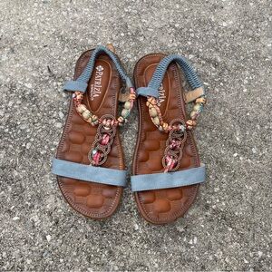 Patrizia by Spring Steps Sandals  Embellished w/Beads - Multicolored - Size 8